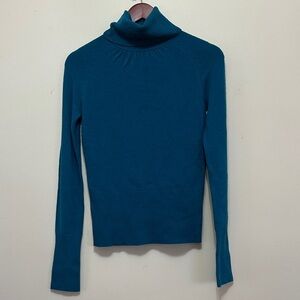 Teal Turtleneck Women's Sweater
